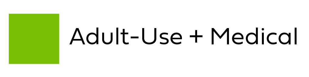 Adult Use + Medical US Map