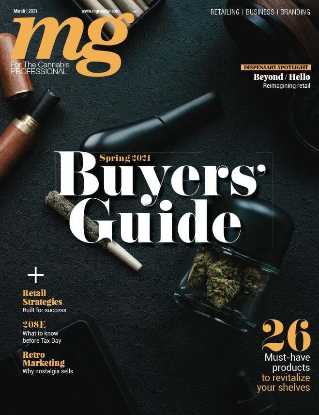 Cover of buyers guide cannabis magazine