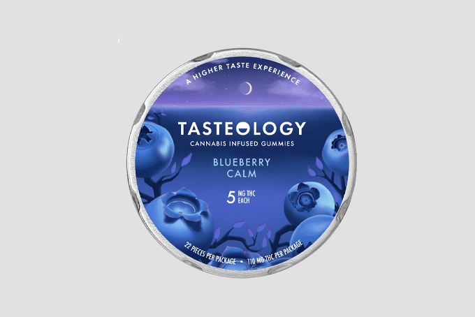 Tasteology blueberry THC gummies