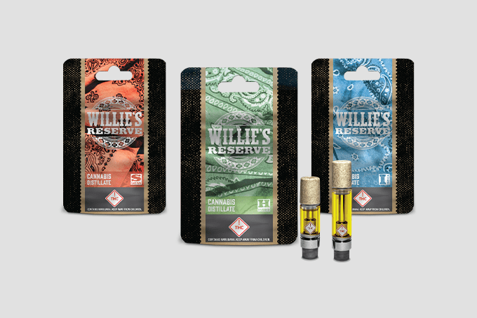 Willie's Reserve vape catridges Green Wednesday cannabis products